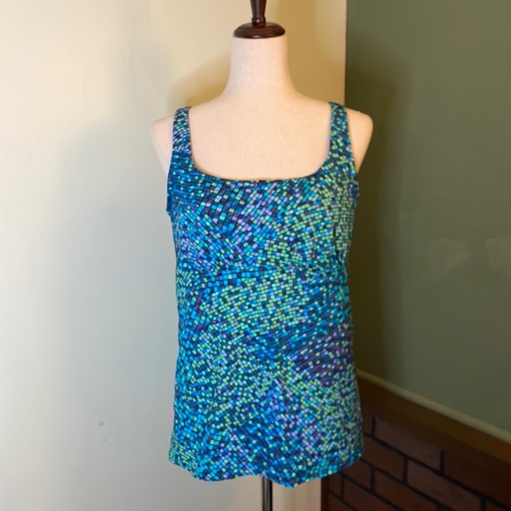 14L Lands End Tankini Swim Top G02 6541